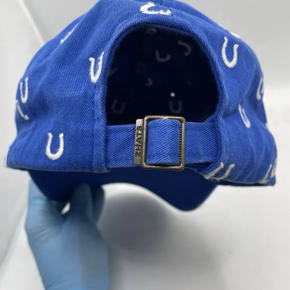 ZEPHYR STRAPBACK HAT INDIANAPOLIS COLTS NFL BLUE ONE SIZE ADJUSTABLE EMBROIDERED